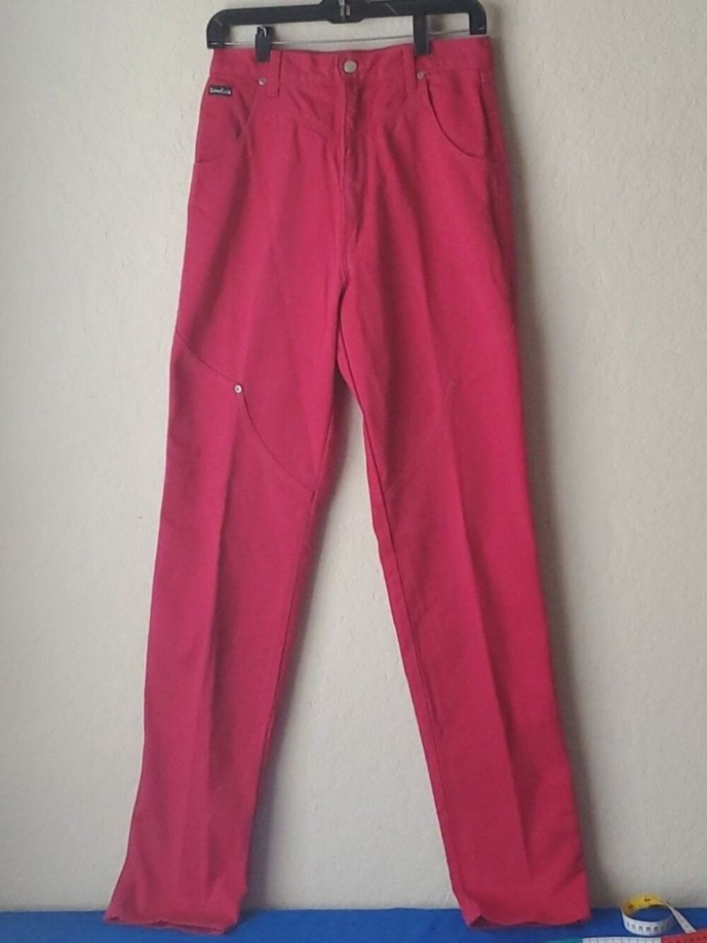 VTG Wrangler Silver Lake red bareback jeans 11/12 x 34 (have been hemmed)